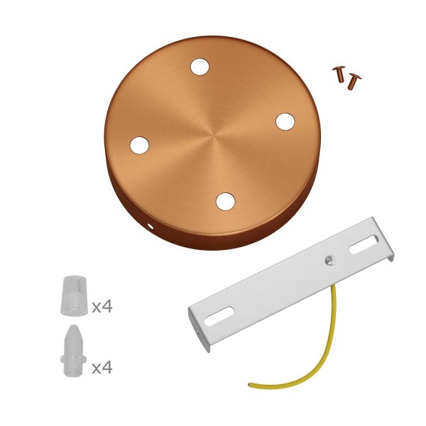 Classic 4-hole Round Metal Ceiling Canopy Kit