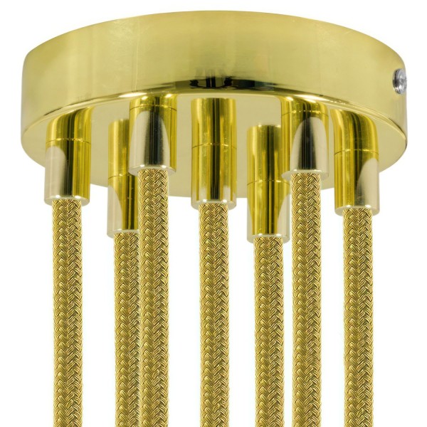 Classic 7-hole Round Metal Ceiling Canopy Kit