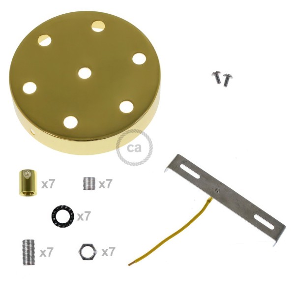 Classic 7-hole Round Metal Ceiling Canopy Kit