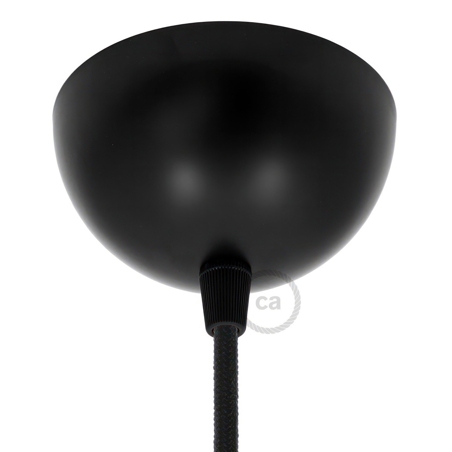 Dome Metal Ceiling Canopy Kit - Black