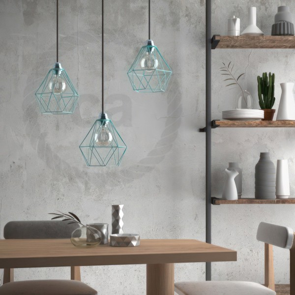 Diamond Cage Metal Pendant Shade | Sleek Industrial Look