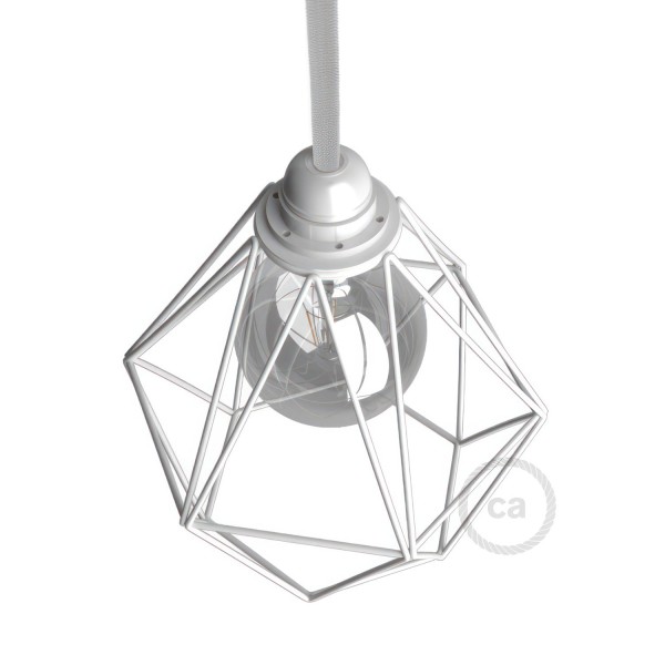 Diamond Cage Metal Pendant Shade | Sleek Industrial Look