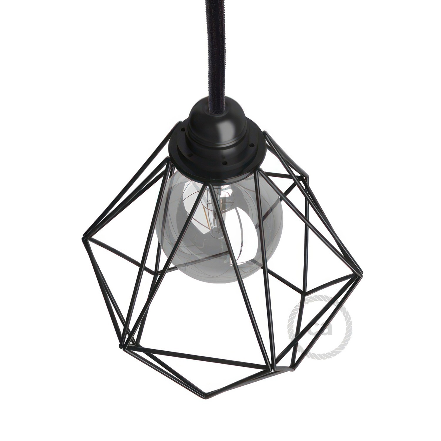 Diamond Cage Metal Pendant Shade | Sleek Industrial Look