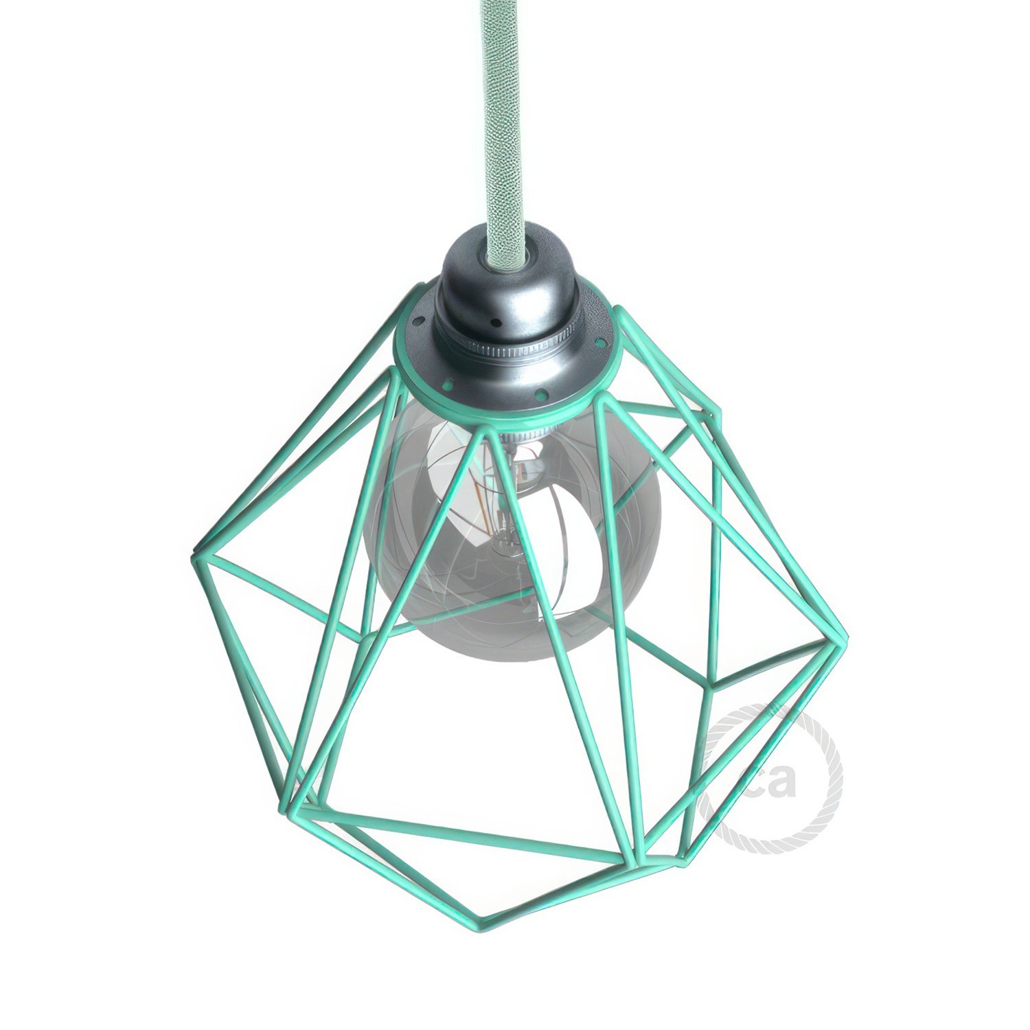 Diamond Cage Metal Pendant Shade | Sleek Industrial Look