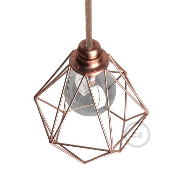 Diamond Cage Metal Pendant Shade | Sleek Industrial Look