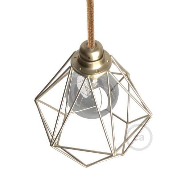 Diamond Cage Metal Pendant Shade | Sleek Industrial Look