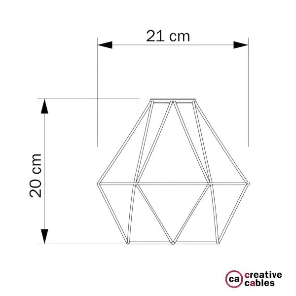 Diamond Cage Metal Pendant Shade | Sleek Industrial Look