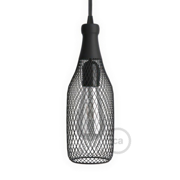 Magnum Bottle Mesh Cage Pendant Shade | Artisan Metalwork
