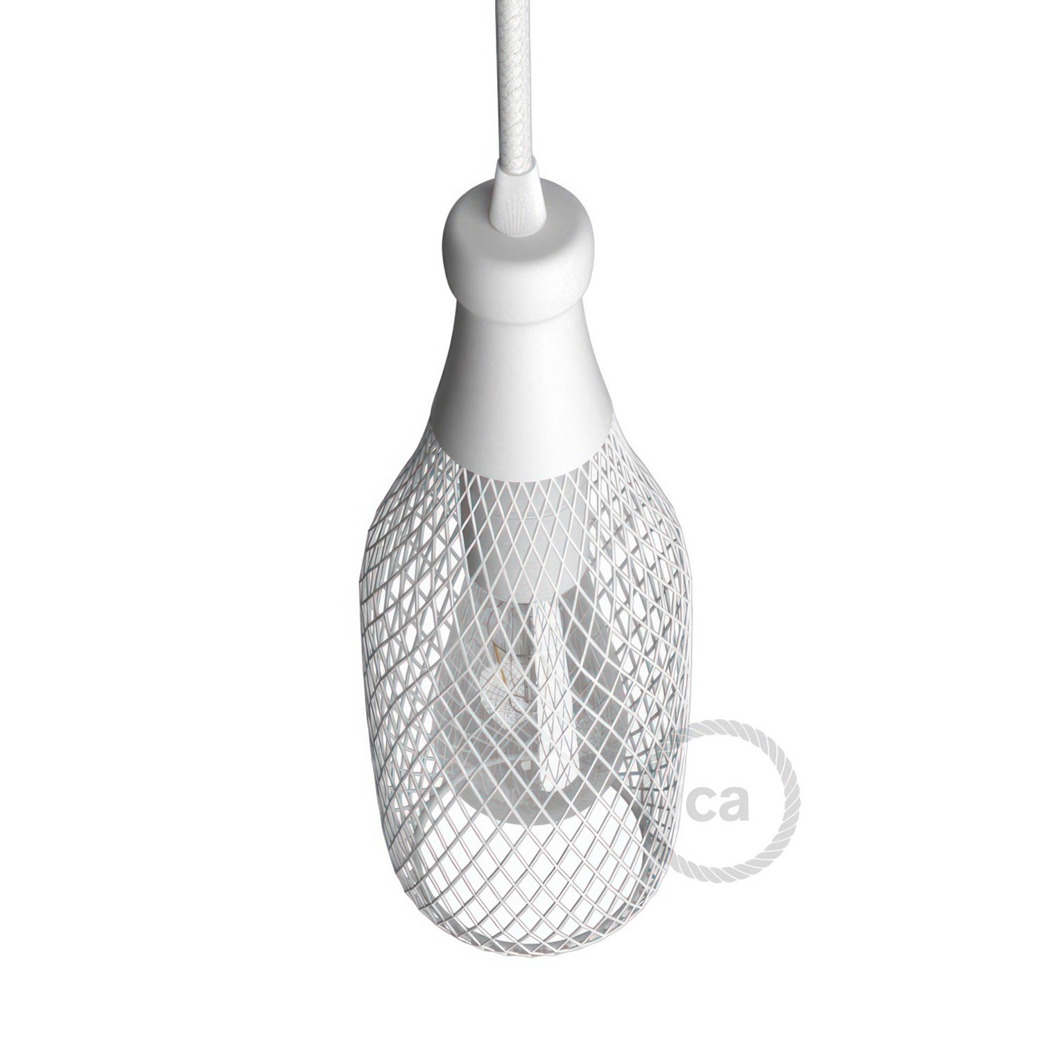 Magnum Bottle Mesh Cage Pendant Shade | Artisan Metalwork