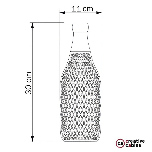 Magnum Bottle Mesh Cage Pendant Shade | Artisan Metalwork