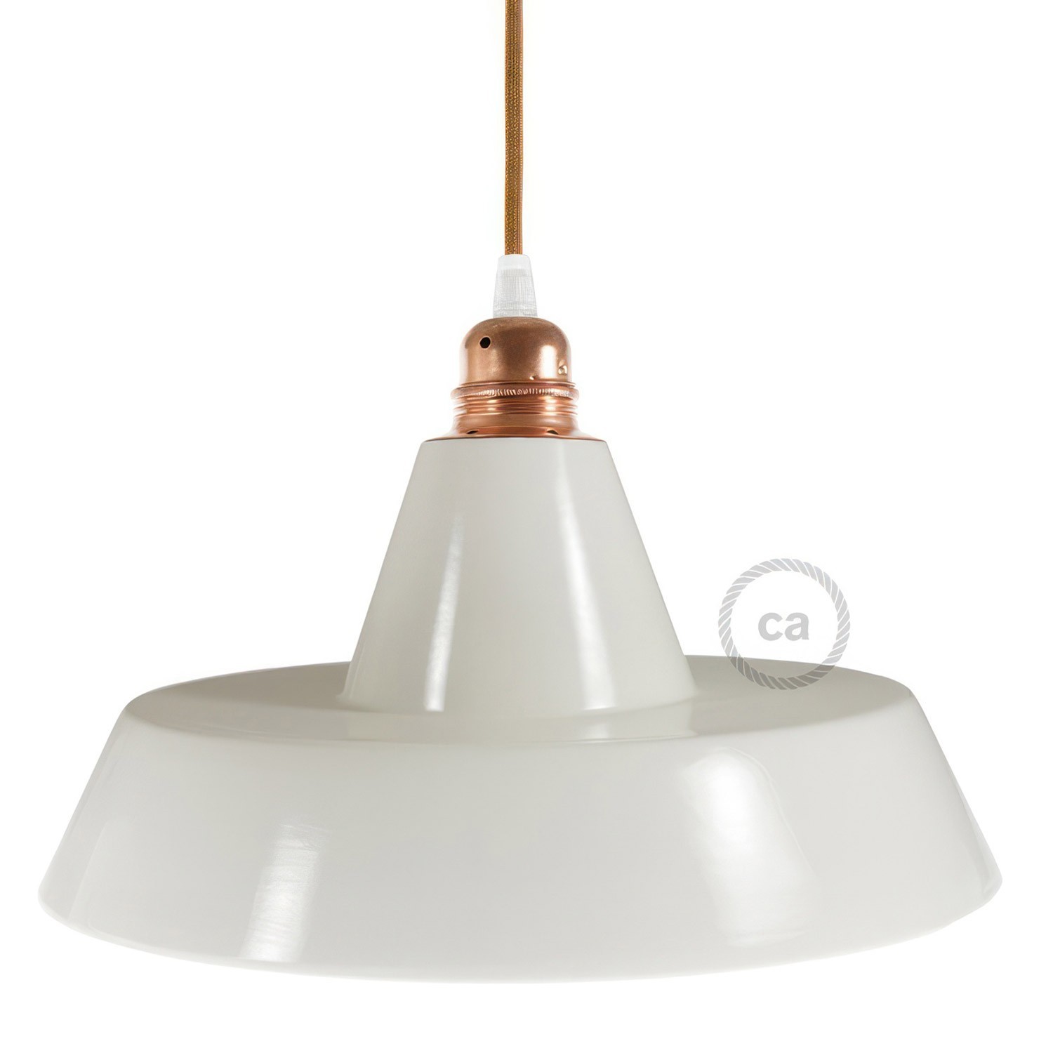 Creative Cables Industrial Ceramic Lampshade White