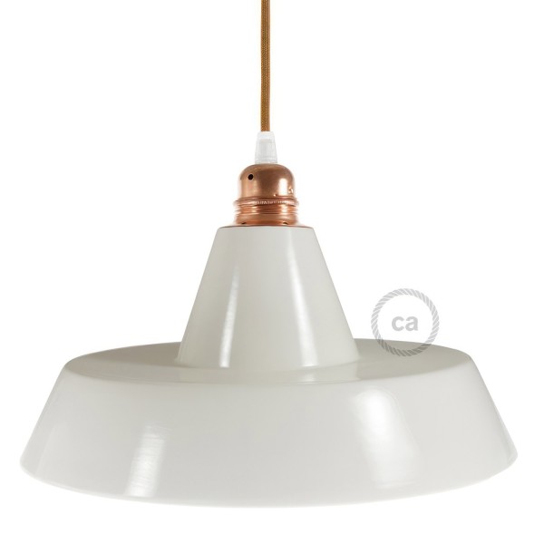 Industrial Ceramic lampshade for suspension - Made in Italy