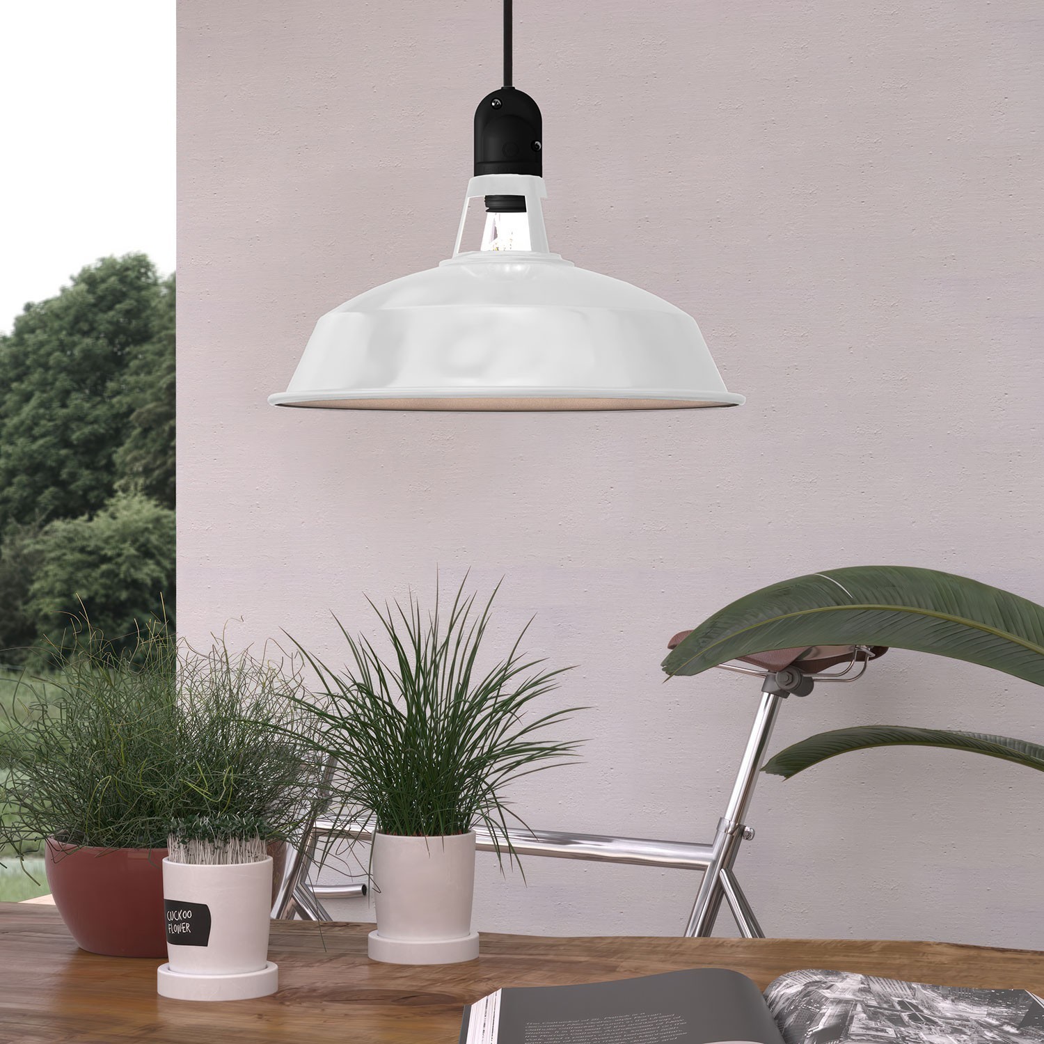Harbour Metal Pendant Lamp Shade | Enamel Finish | 14.96 Inches