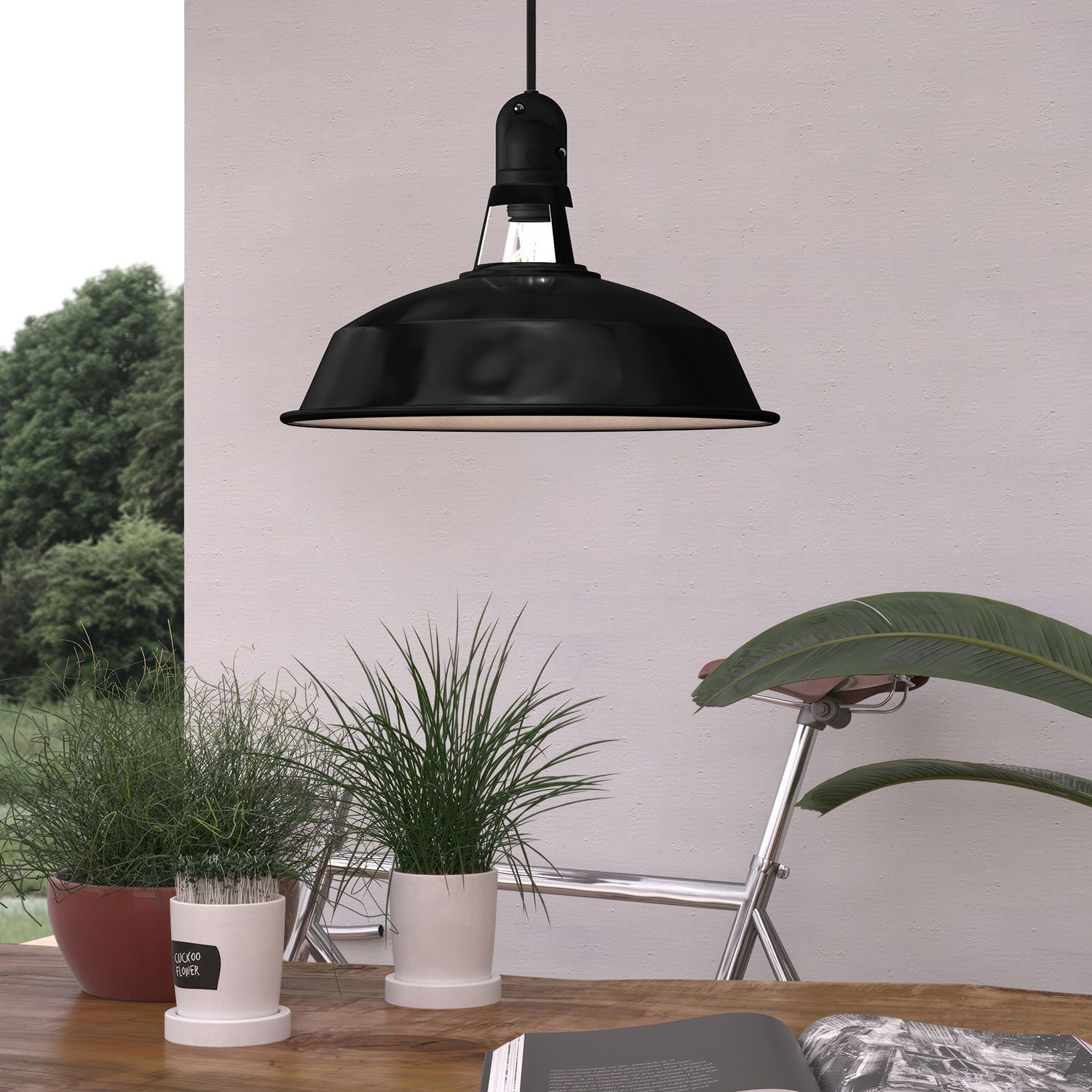 Harbour Metal Pendant Lamp Shade | Enamel Finish | 14.96 Inches