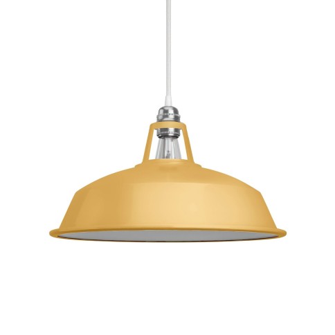 Creative Cables Harbour Lampshade in Enamelled Metal for E27 Socket 38 cm Golden