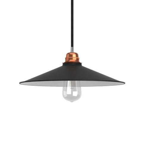 Swing lampshade in polished metal with E26 fitting