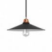 Swing lampshade in polished metal with E26 fitting