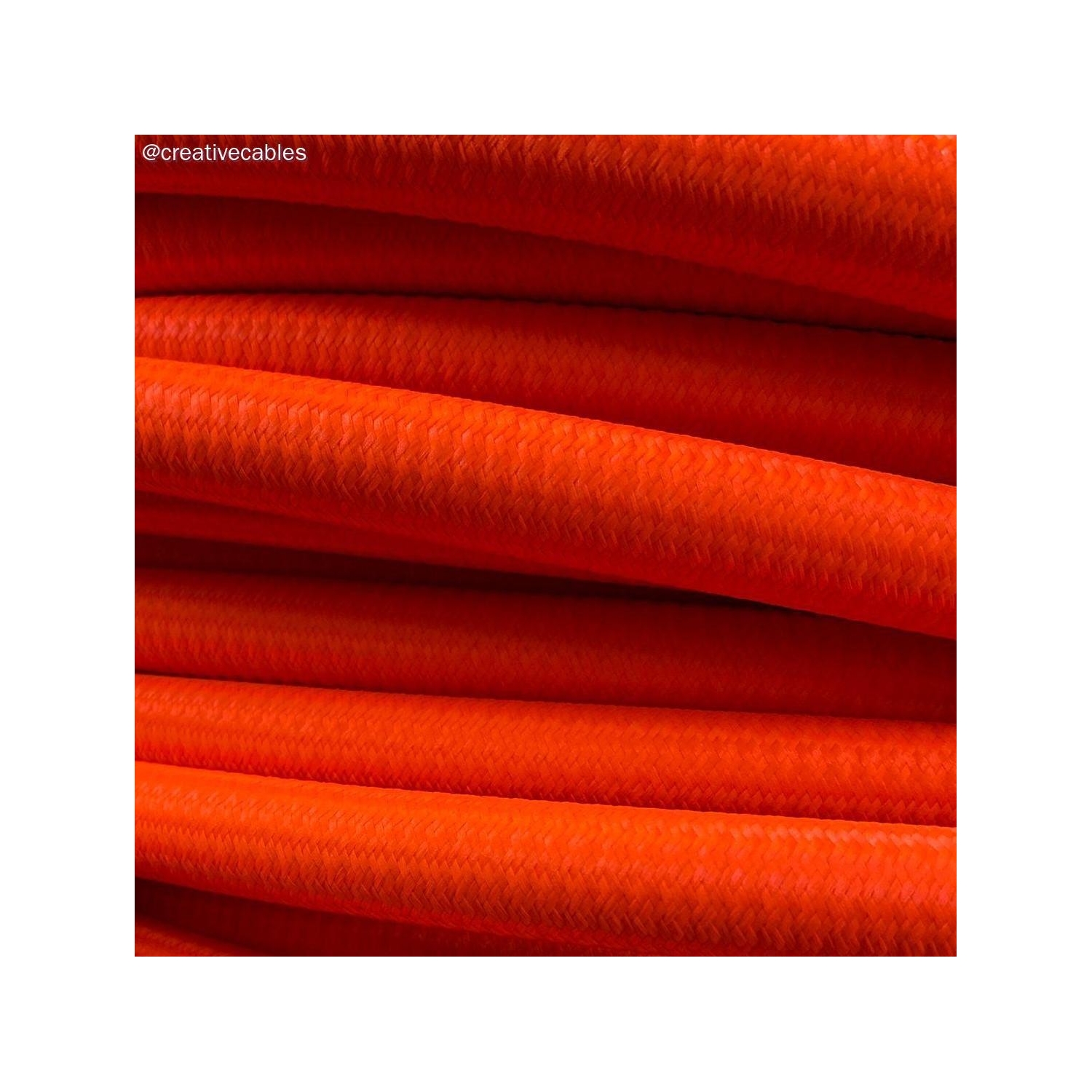 Flexible conduit, Fluo/Neon Orange fabric covering, 20 mm