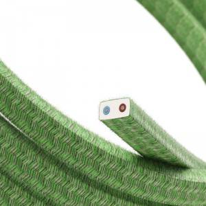 Electric Cable Color Cord for Custom String Lights, covered by Cotton fabric Pixel Bronte (CX08)