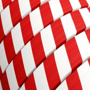 Electric Cable Color Cord for Custom String Lights, covered by Candy Cane fabric (ECM39)