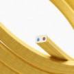 Electric Cable Color Cord for Custom String Lights, covered by Rayon fabric Yellow (CM10)
