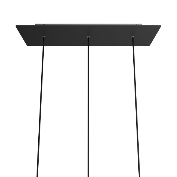 3 hole in line - EXTRA LARGE Rectangular Ceiling Canopy Kit - Rose One System, 675 x 225 mm Cover