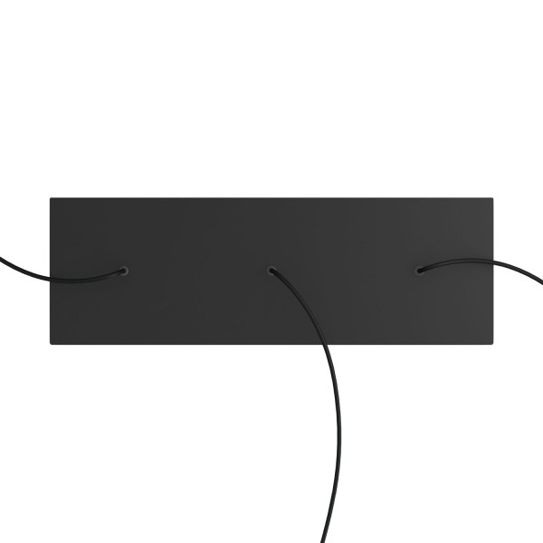 3 hole in line - EXTRA LARGE Rectangular Ceiling Canopy Kit - Rose One System, 675 x 225 mm Cover