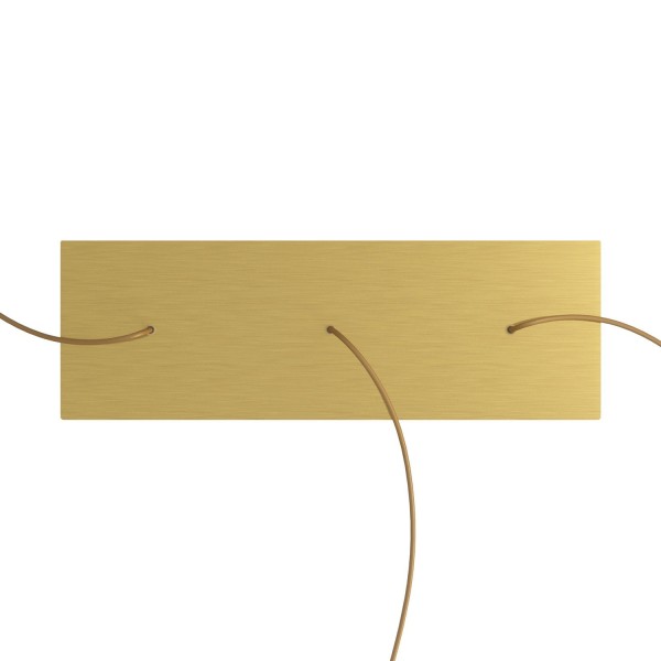 3 hole in line - EXTRA LARGE Rectangular Ceiling Canopy Kit - Rose One System, 675 x 225 mm Cover