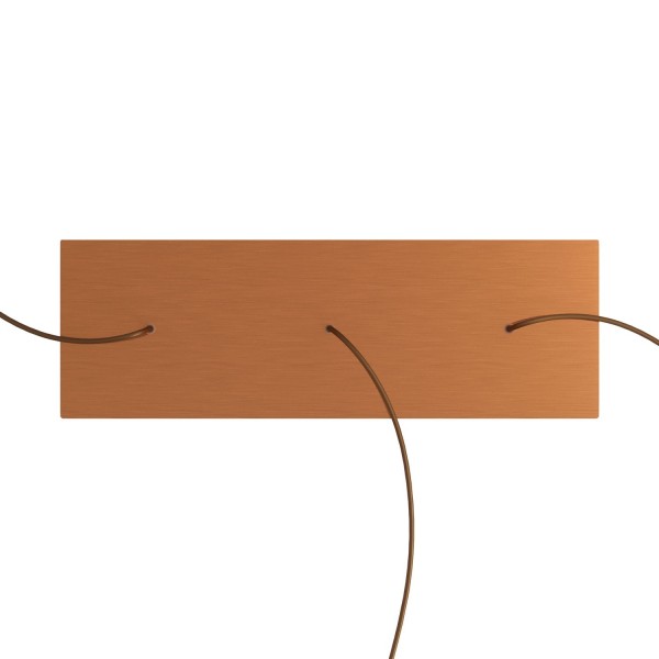 3 hole in line - EXTRA LARGE Rectangular Ceiling Canopy Kit - Rose One System, 675 x 225 mm Cover