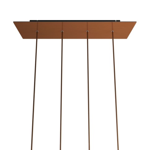 4 hole in line - EXTRA LARGE Rectangular Ceiling Canopy Kit - Rose One System, 675 x 225 mm Cover