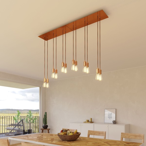6 hole - EXTRA LARGE Rectangular Ceiling Canopy Kit - Rose One System, 675 x 225 mm Cover