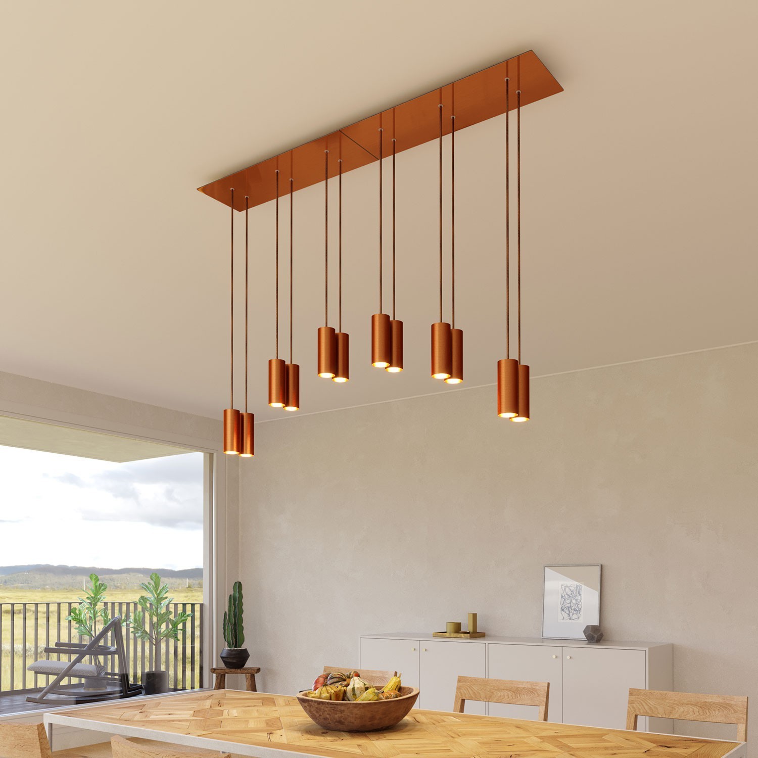 6 hole - EXTRA LARGE Rectangular Ceiling Canopy Kit - Rose One System, 675 x 225 mm Cover