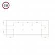 8 hole - EXTRA LARGE Rectangular Ceiling Canopy Kit - Rose One System, 675 x 225 mm Cover