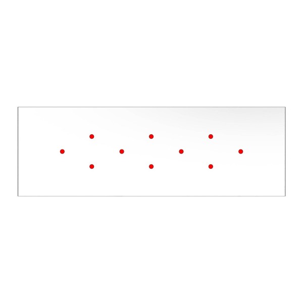 10 hole - EXTRA LARGE Rectangular Ceiling Canopy Kit - Rose One System, 675 x 225 mm Cover