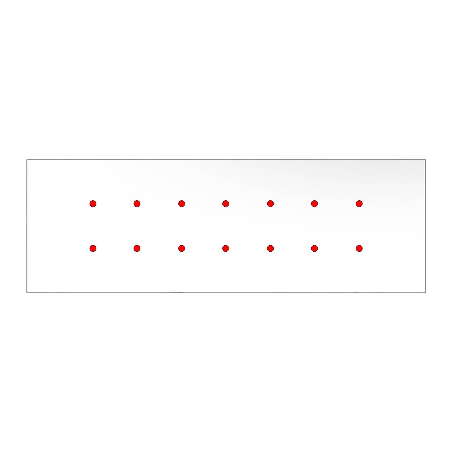 14 hole - EXTRA LARGE Rectangular Ceiling Canopy Kit - Rose One System, 675 x 225 mm Cover