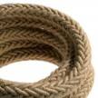 2XL jute twisted rope cable, 2x0,75 elettric cable. 24mm diameter
