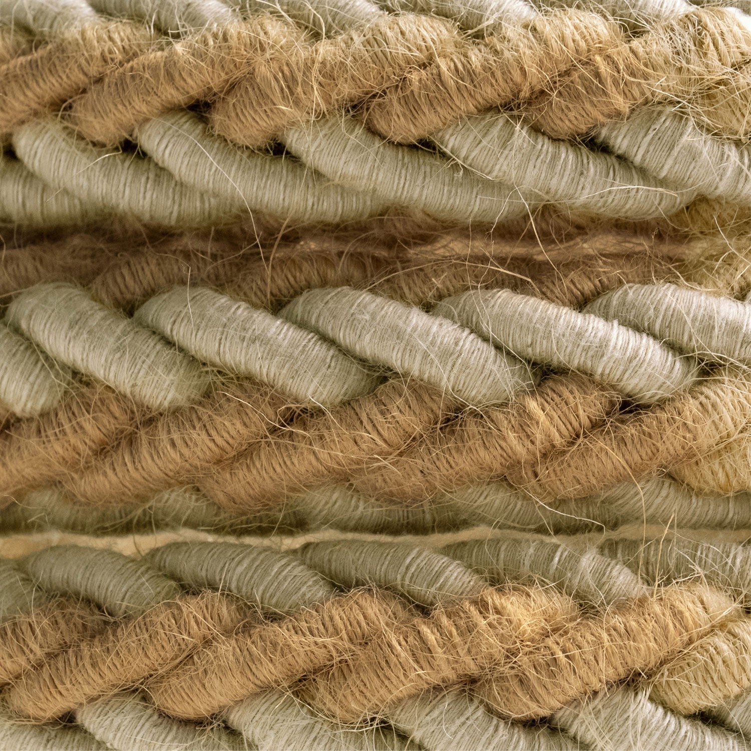 2XL twisted jute and natural linen rope cable, 2x0,75 cable