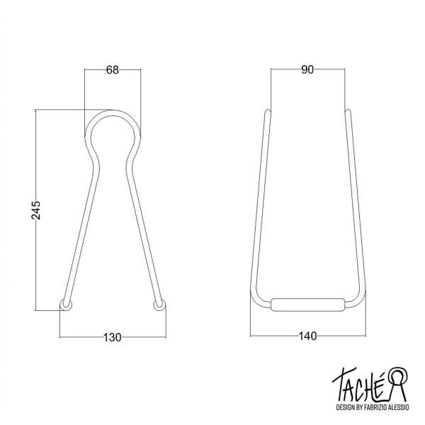 Taché, light bulb support