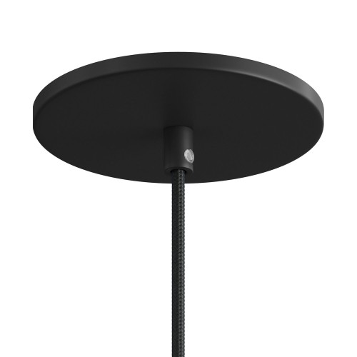 Flush-mounted canopy with 1 central hole - Black