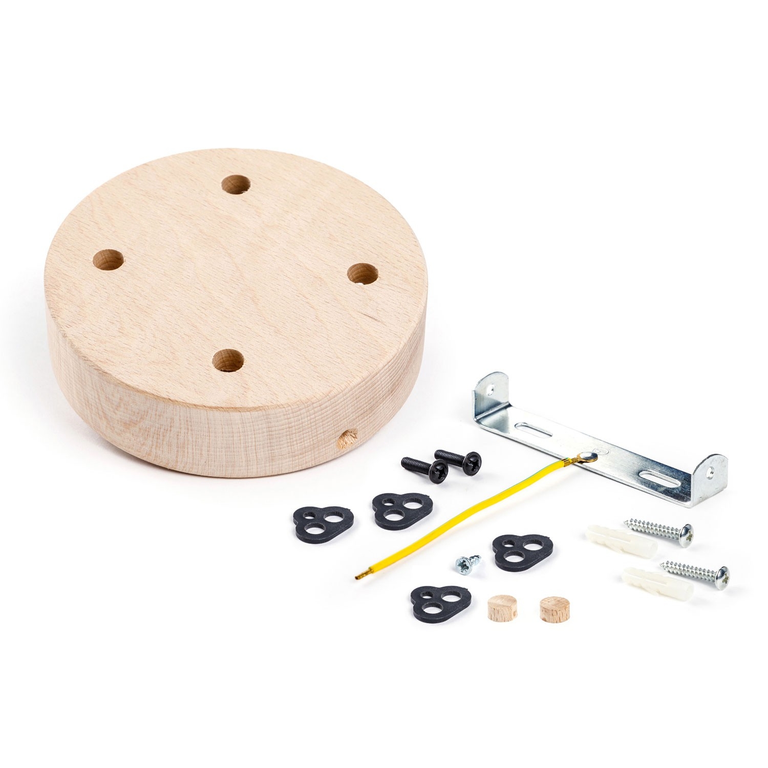 Cylindrical wooden 4-hole canopy Kit