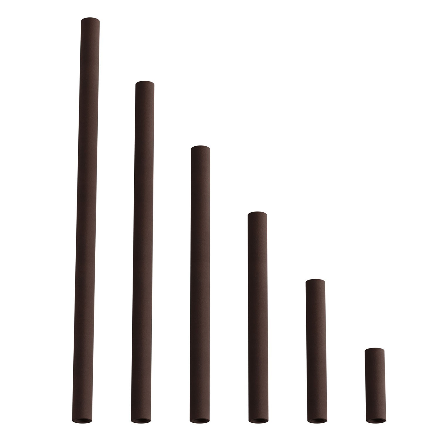 Metal Extension Tubes - Lamp Parts - Painted dark rust