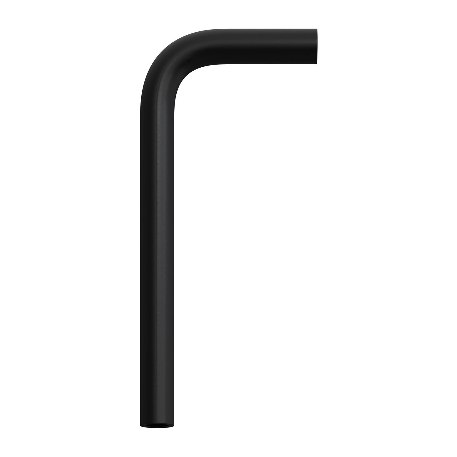 Metal 14 cm Extension Pipe with Elbow Bend - Black