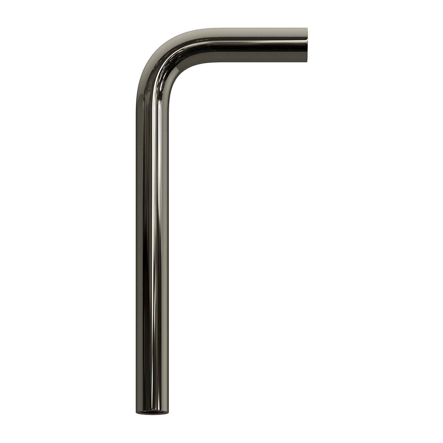 Metal 14 cm Extension Pipe with Elbow Bend - Black pearl