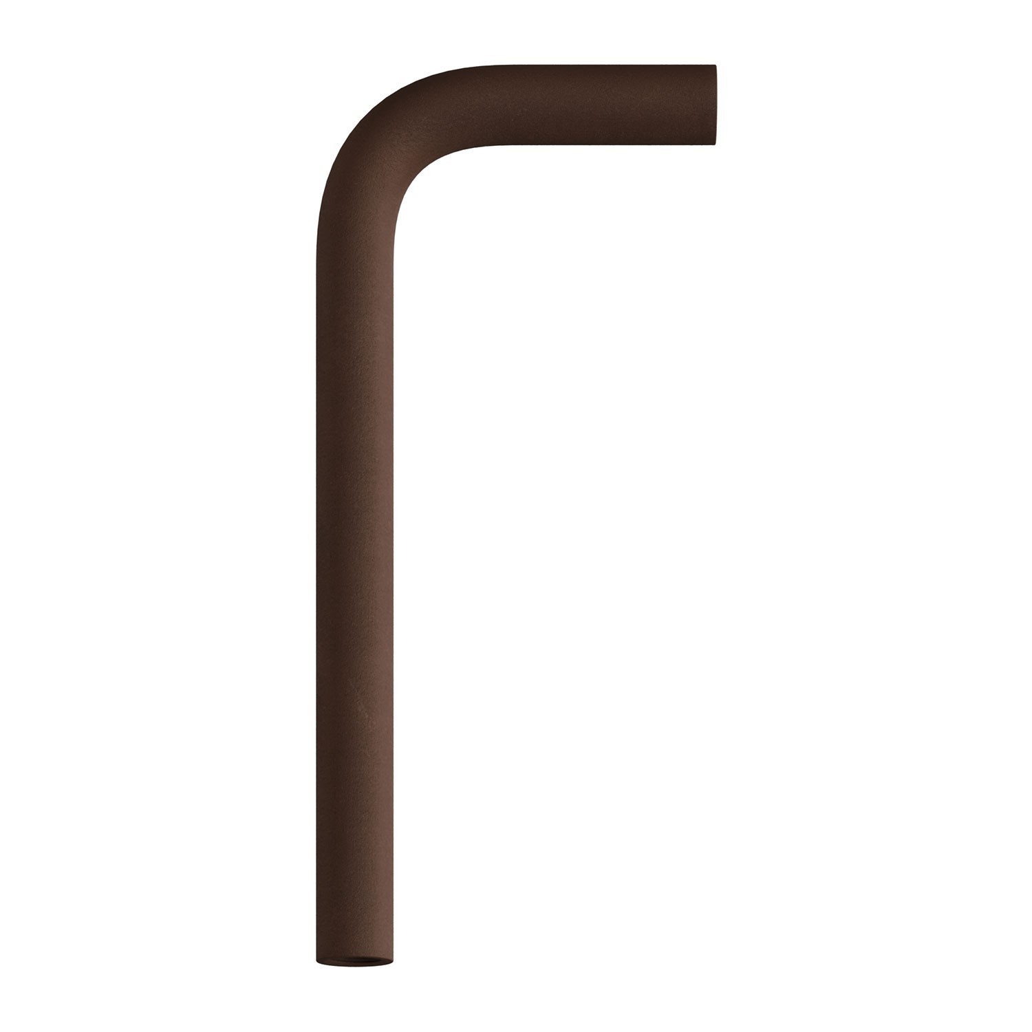 Metal 14 cm Extension Pipe with Elbow Bend - Painted dark rust