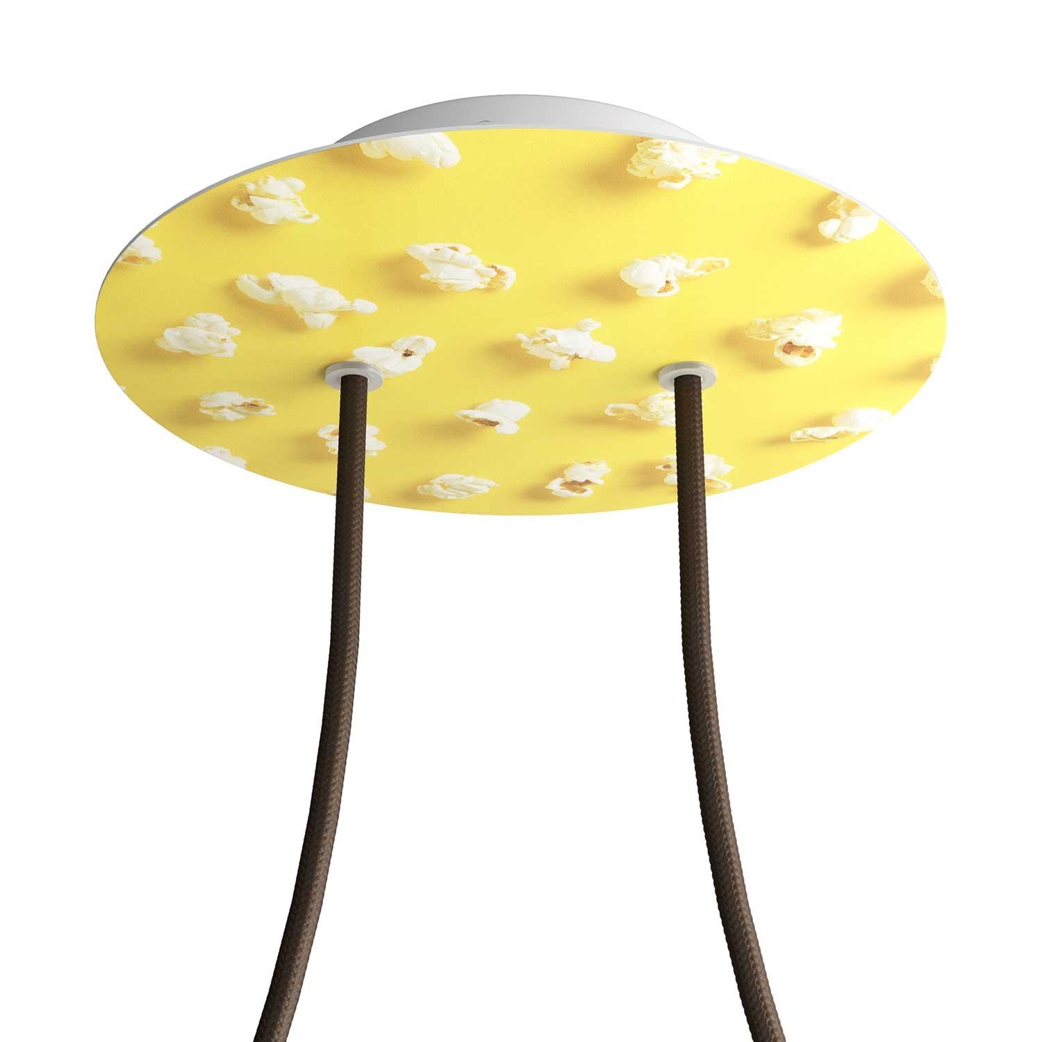 2 Holes - LARGE Round Ceiling Canopy Kit - Rose One System - PROMO - Pop-Corn