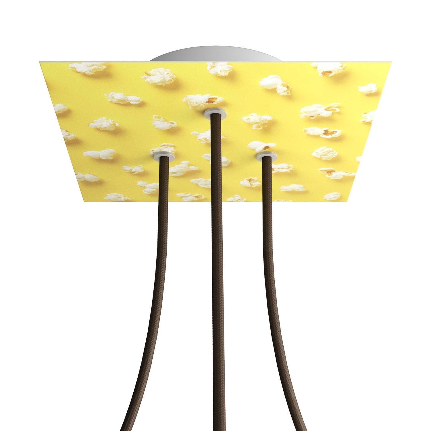 3 Holes - LARGE Square Ceiling Canopy Kit - Rose One System - PROMO - Pop-Corn