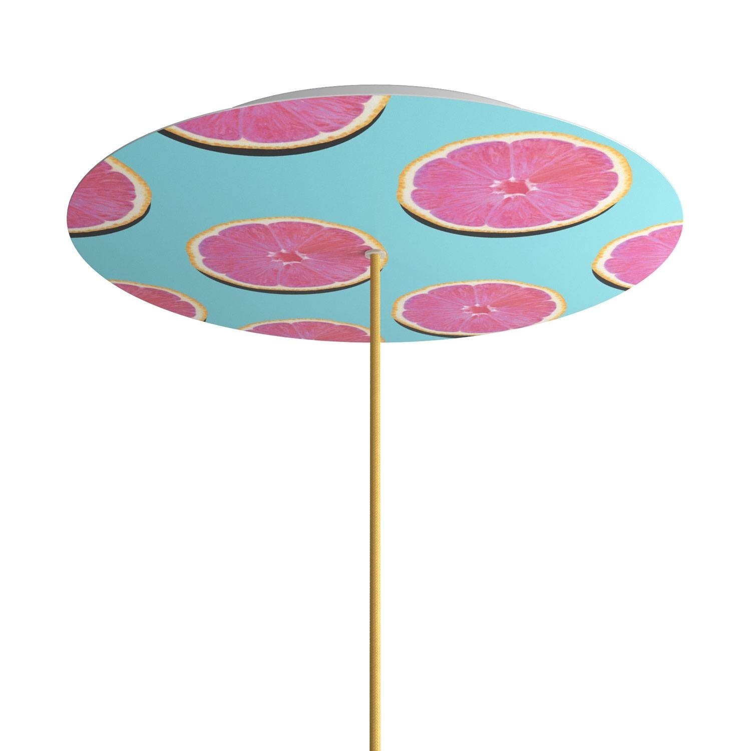 1 Hole - EXTRA LARGE Round Ceiling Canopy Kit - Rose One System - PROMO - Orange