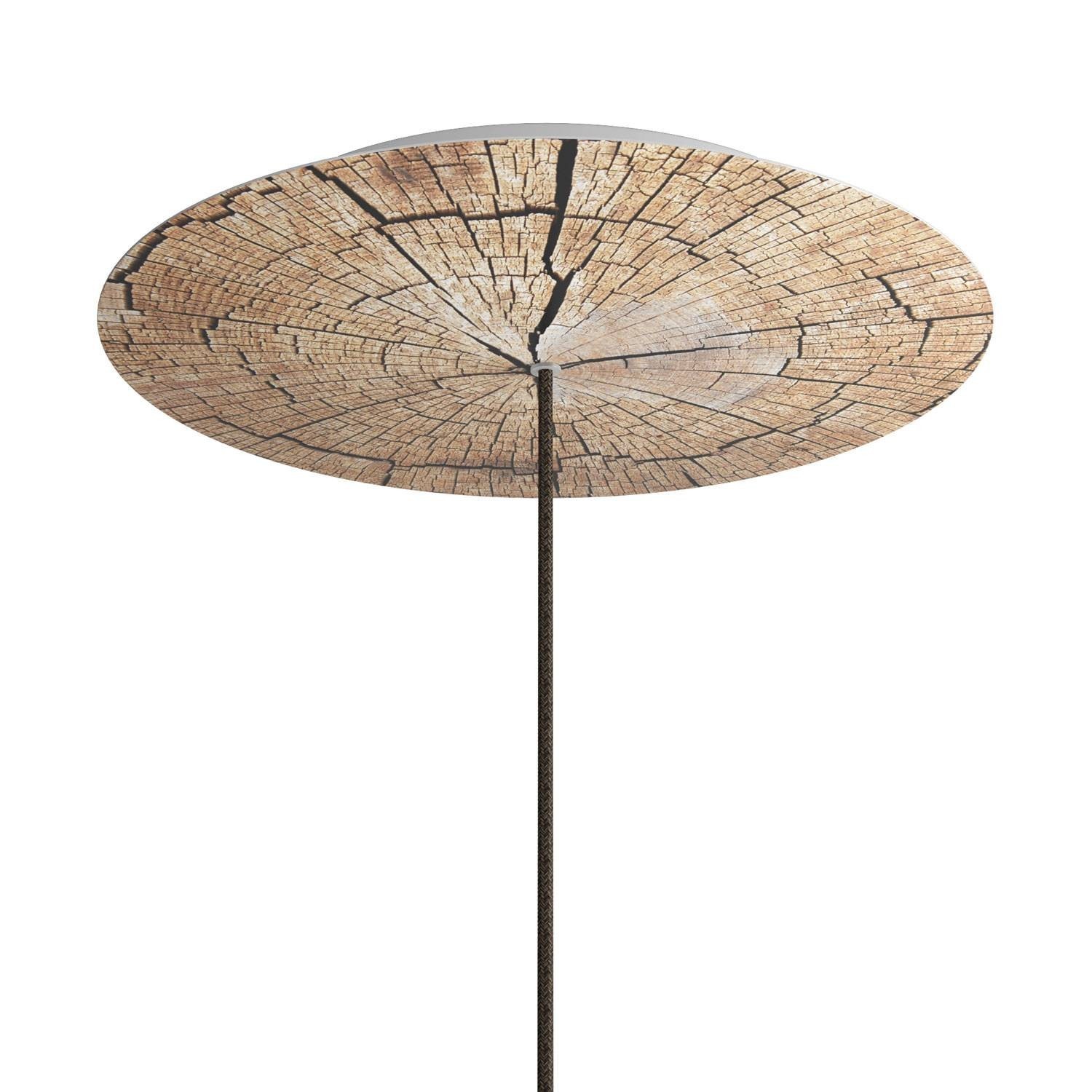 1 Hole - EXTRA LARGE Round Ceiling Canopy Kit - Rose One System - PROMO - Tree Trunk