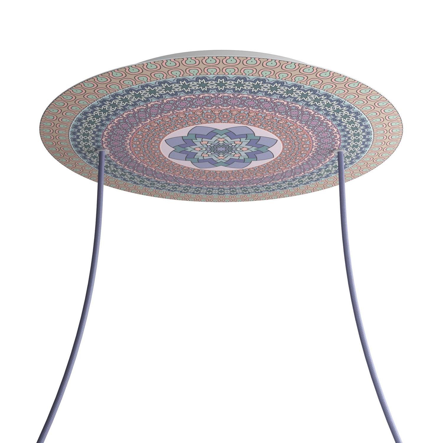 2 Holes - EXTRA LARGE Round Ceiling Canopy Kit - Rose One System - PROMO - Mandala Varanasi