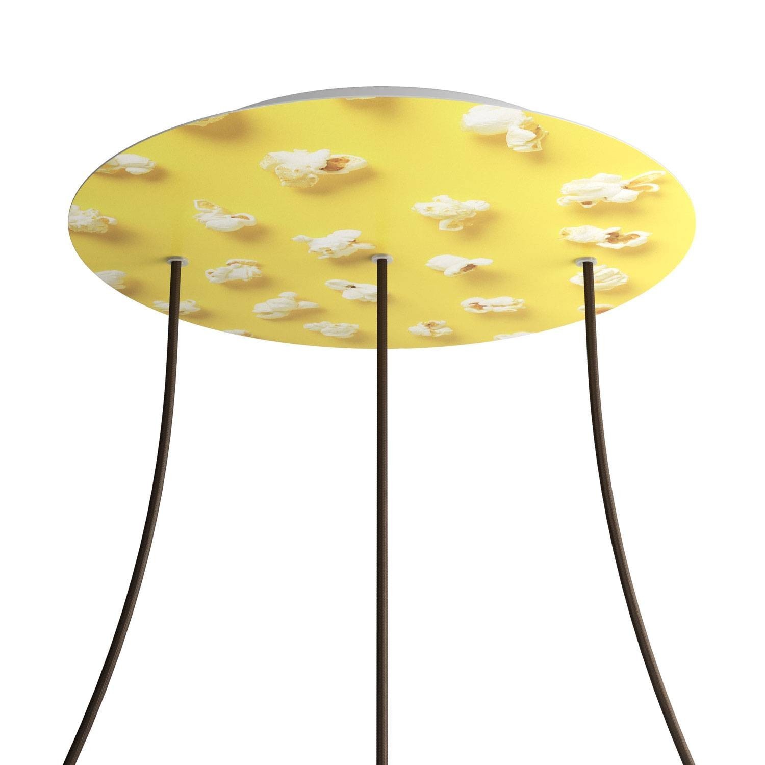3 In-line Holes - EXTRA LARGE Round Ceiling Canopy Kit - Rose One System - PROMO - Pop-Corn